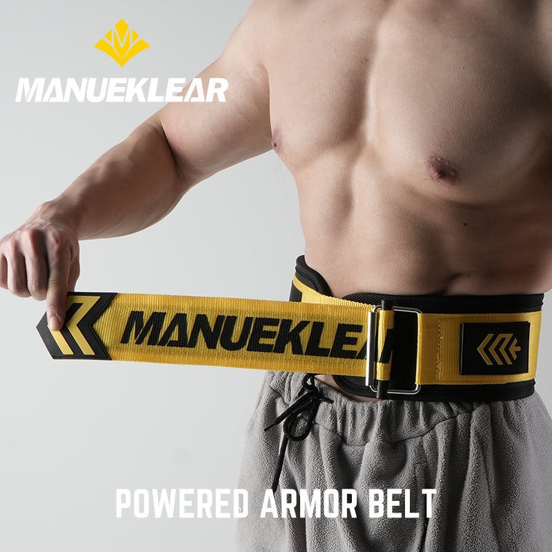 Manueklear Adjustable Weightlifting Back Support Belt – Durable Lumbar Protector for Squats, Deadlifts & Powerlifting