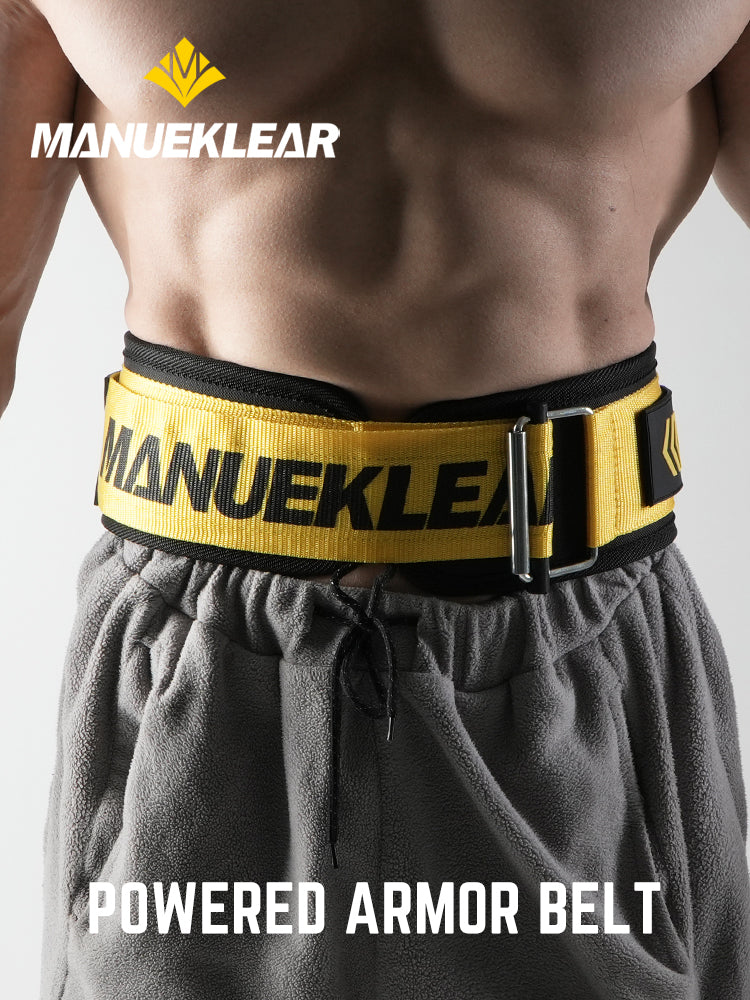 Manueklear Adjustable Weightlifting Back Support Belt – Durable Lumbar Protector for Squats, Deadlifts & Powerlifting