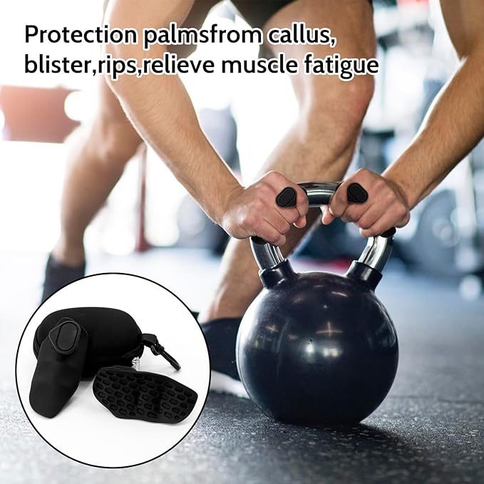 Manueklear 2PCS Anti-Slip Fitness Grip Pads – Silicone Palm Protectors for Cable Attachments & Barbells