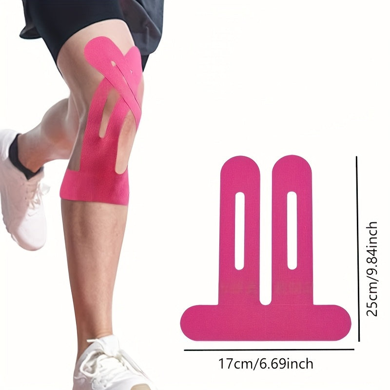 12 Pieces Pre-Cut Knee Sports Patches – Elastic Muscle Tape for Knee & Ankle Support