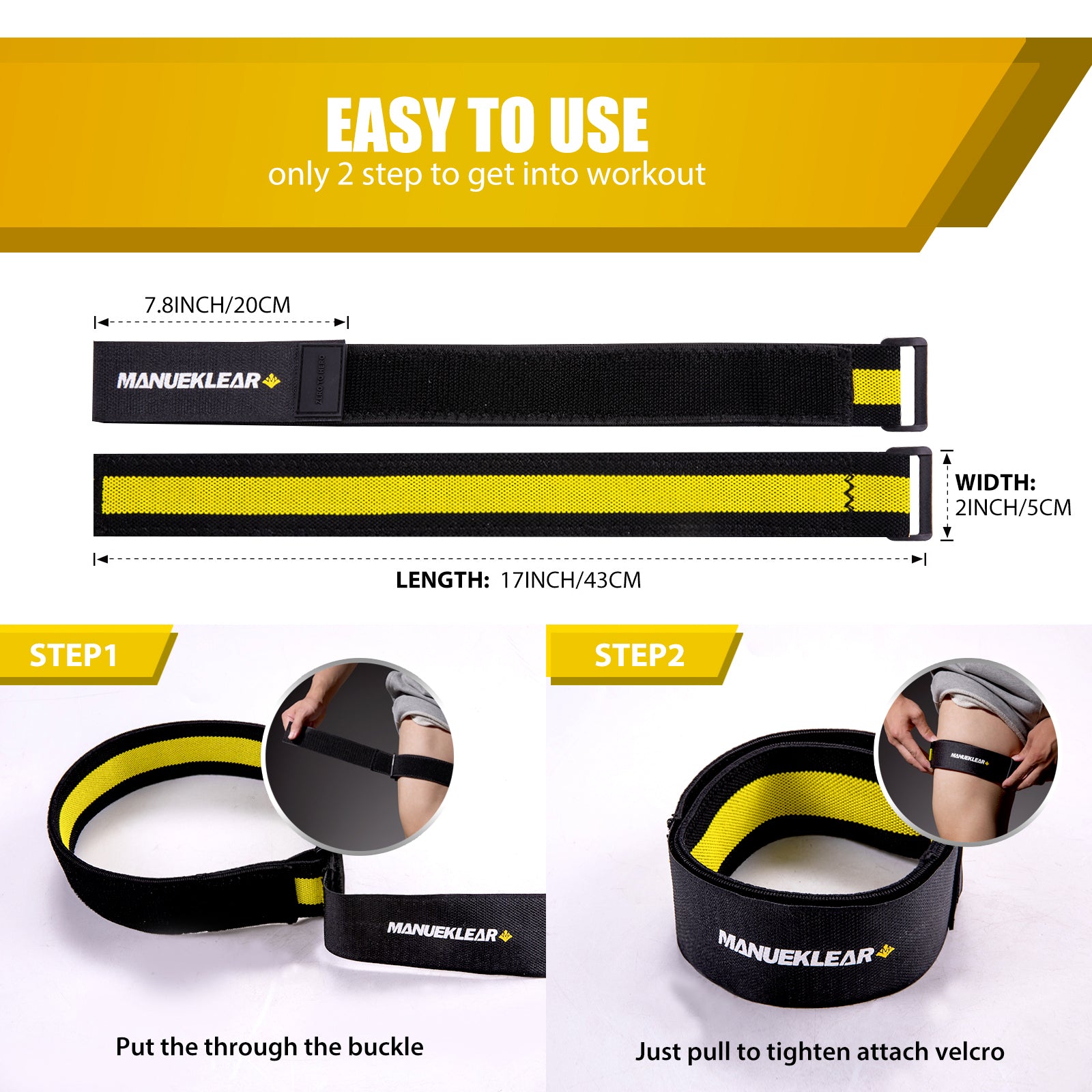 Blood Flow Restriction Bands for Muscle Growth – Occlusion Training Straps for Arms & Legs