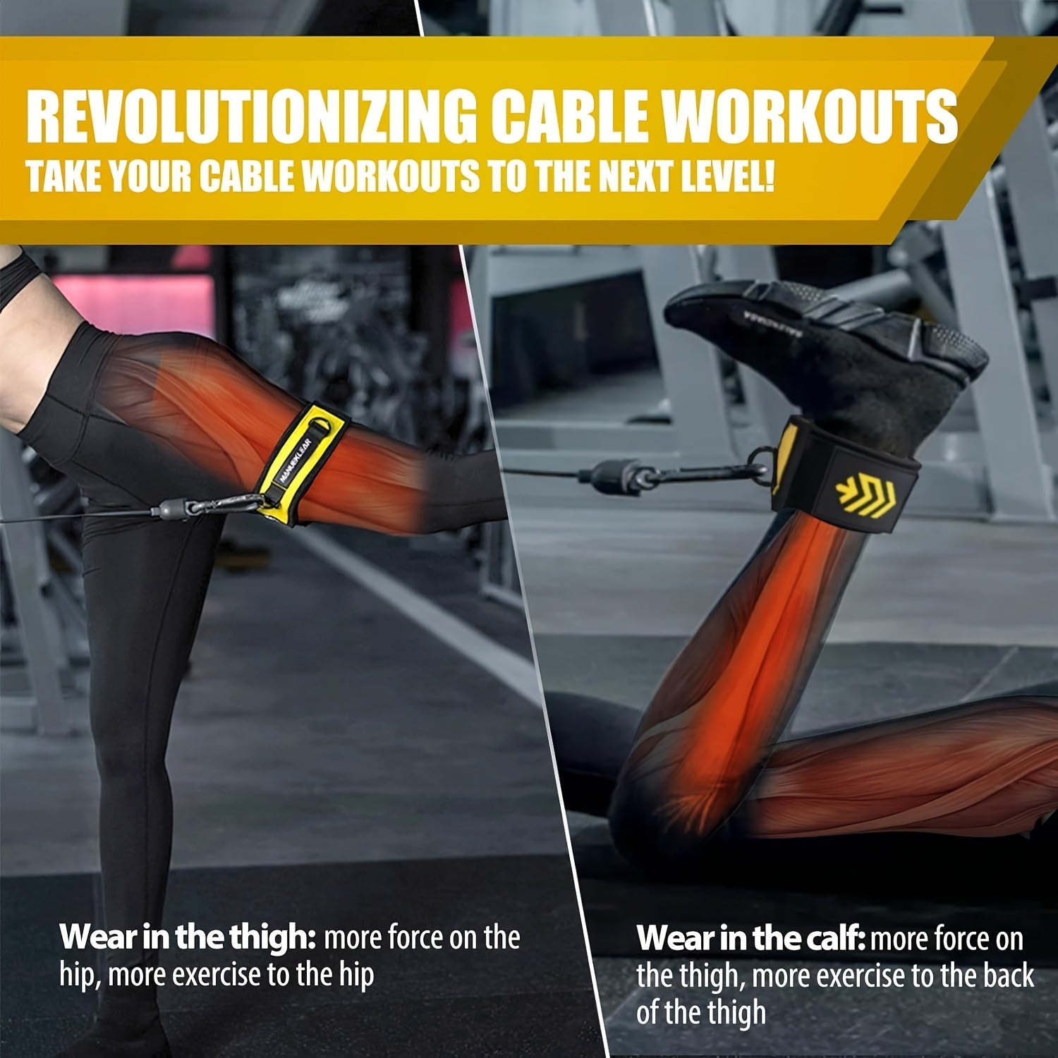 MANUEKLEAR Blood Flow Restriction Leg Straps – Secure & Portable Training Bands