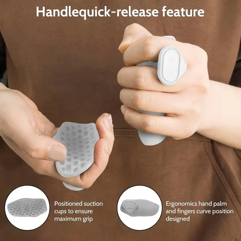 Manueklear 2PCS Anti-Slip Fitness Grip Pads – Silicone Palm Protectors for Cable Attachments & Barbells