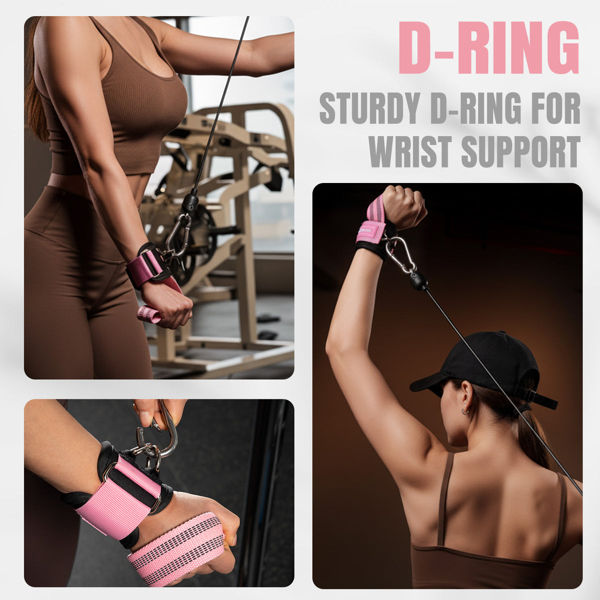 MANUEKLEAR Non-Slip Weightlifting Wrist Straps – D-Ring Gym Lifting Straps with Cushioned Support for Men & Women