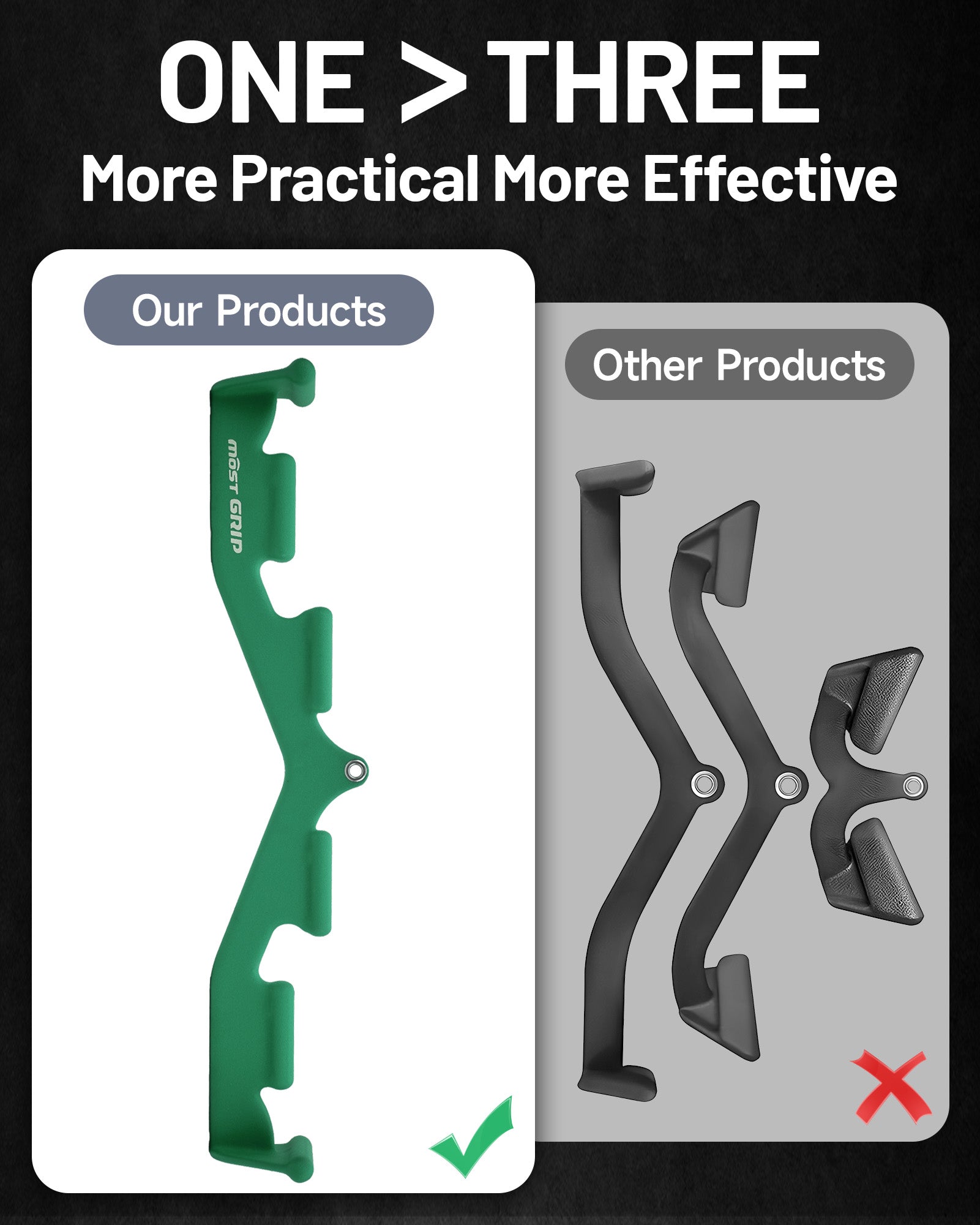 Green lat pulldown bar equals workout value of three competitor products