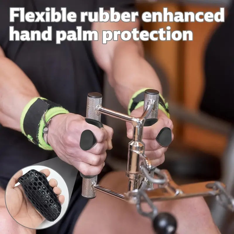 Manueklear 2PCS Anti-Slip Fitness Grip Pads – Silicone Palm Protectors for Cable Attachments & Barbells