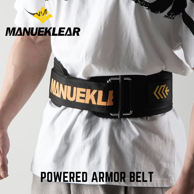 Manueklear Adjustable Weightlifting Back Support Belt – Durable Lumbar Protector for Squats, Deadlifts & Powerlifting