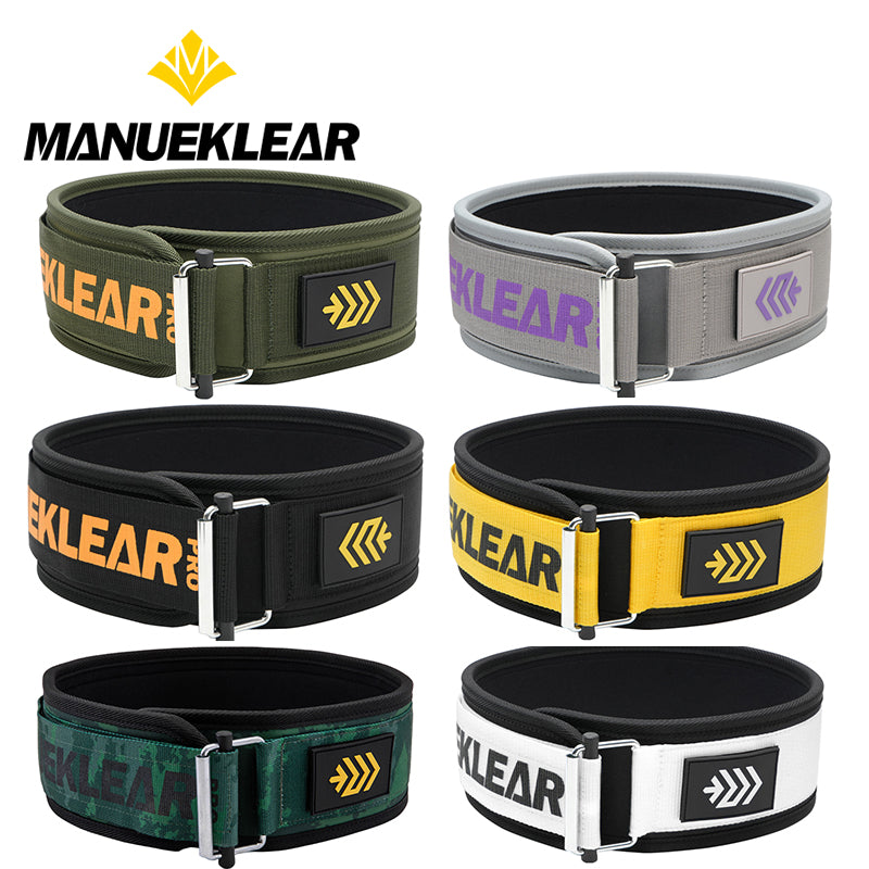 Manueklear Adjustable Weightlifting Back Support Belt – Durable Lumbar Protector for Squats, Deadlifts & Powerlifting