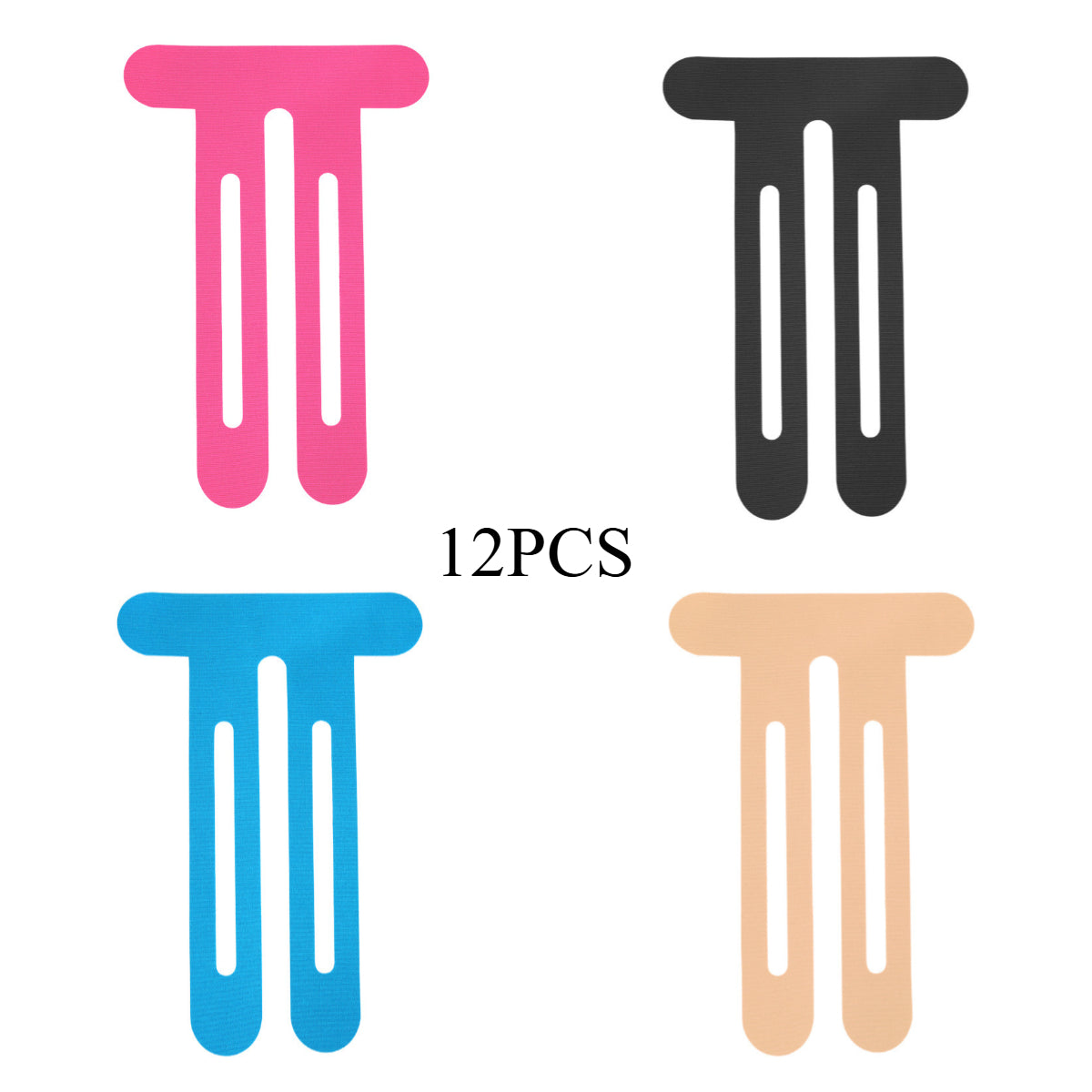 12 Pieces Pre-Cut Knee Sports Patches – Elastic Muscle Tape for Knee & Ankle Support