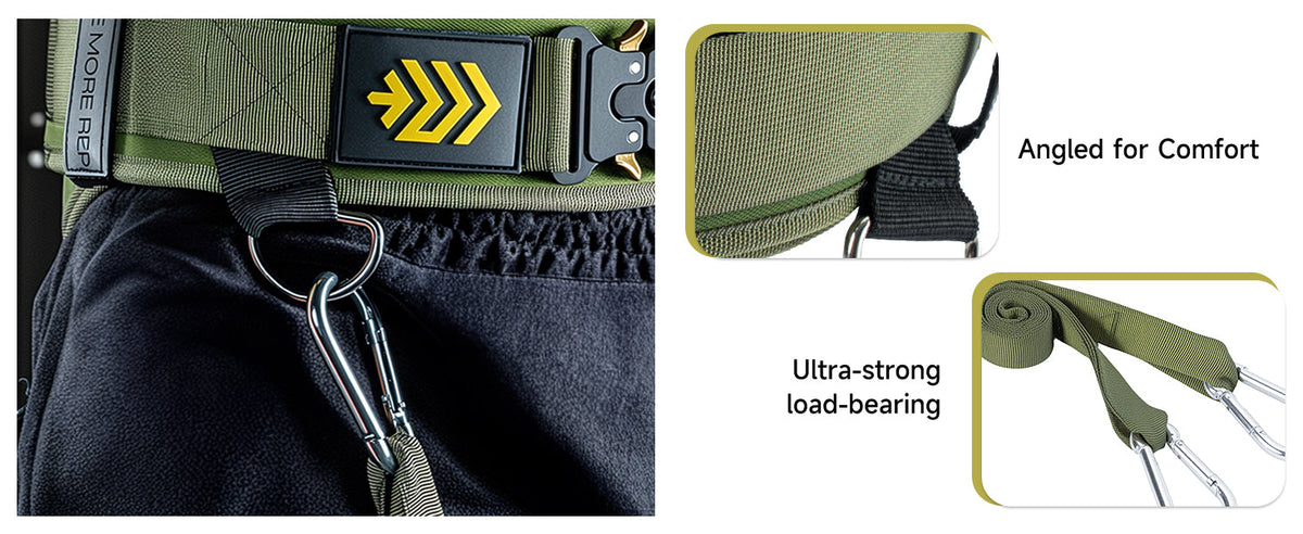Adjustable belt for weighted dips
