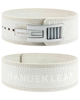 MANUEKLEAR 10mm quick-lock lever weightlifting belt in pearl white