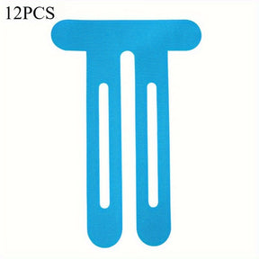12 Pieces Pre-Cut Knee Sports Patches – Elastic Muscle Tape for Knee & Ankle Support