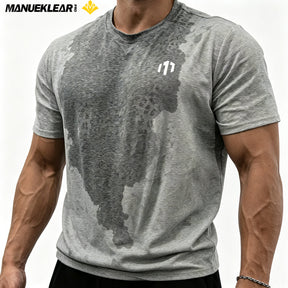 MANUEKLEAR Sweat-Reveal Leopard Gym Tee