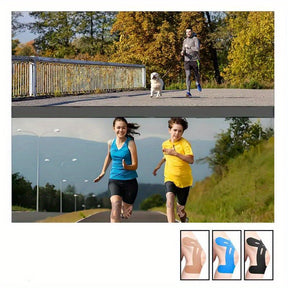 12 Pieces Pre-Cut Knee Sports Patches – Elastic Muscle Tape for Knee & Ankle Support