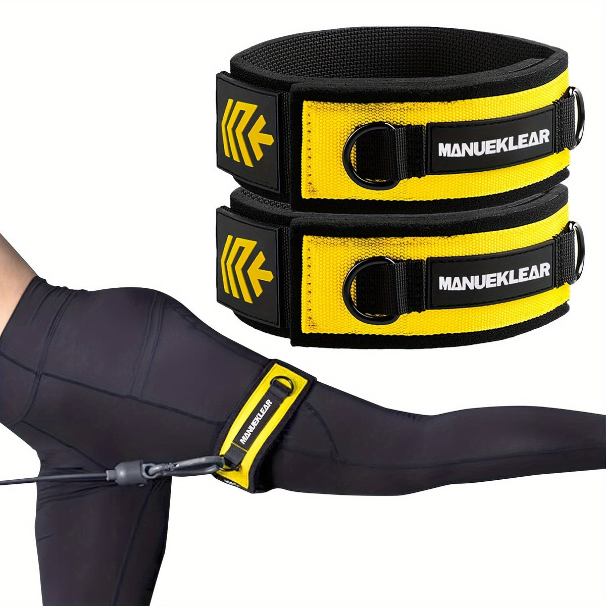 MANUEKLEAR Blood Flow Restriction Leg Straps – Secure & Portable Training Bands