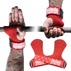 MANUEKLEAR  Stylish Double  Leather Lifting Straps | Cushioned Wrist Support