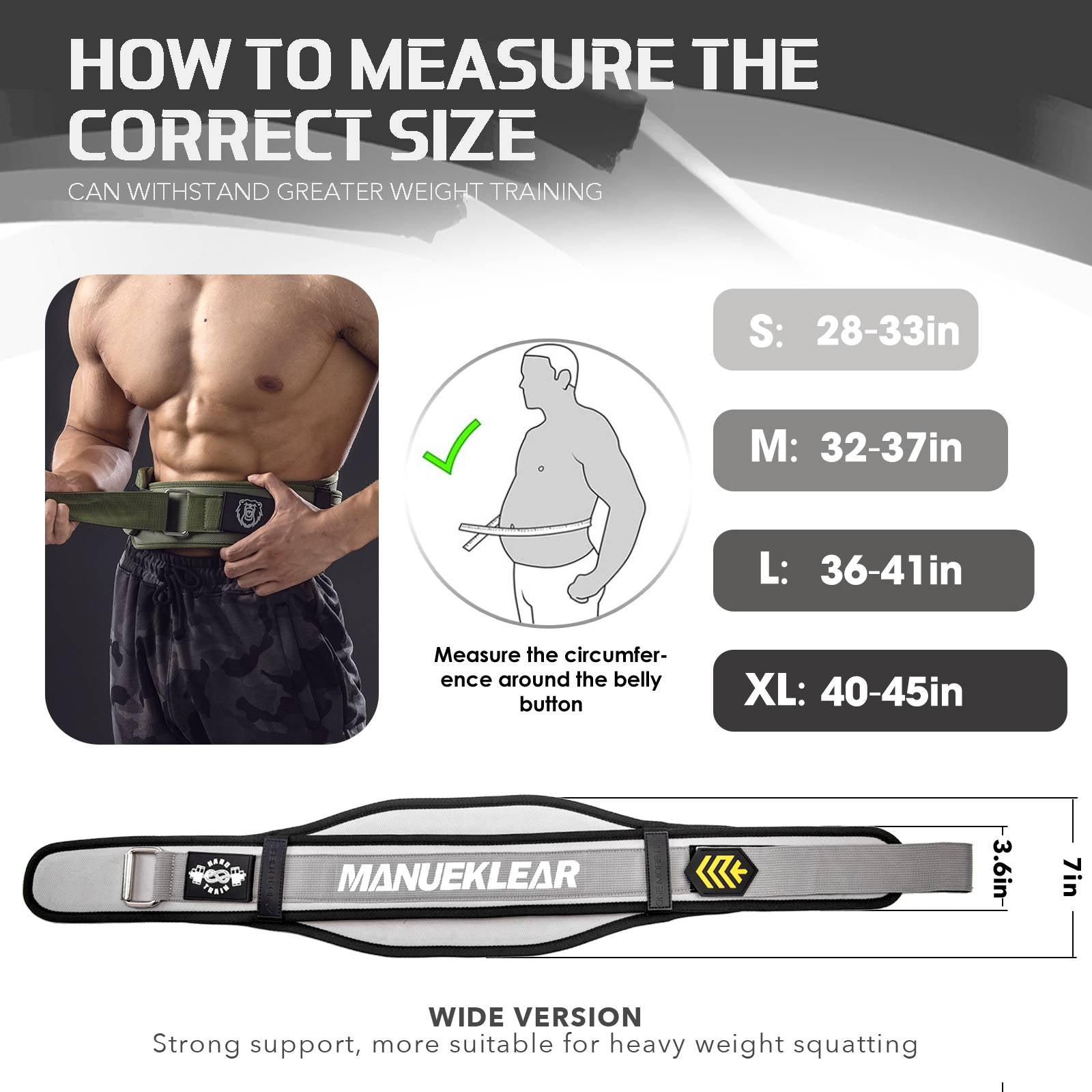 MANUEKLEAR Weight Lifting Belt