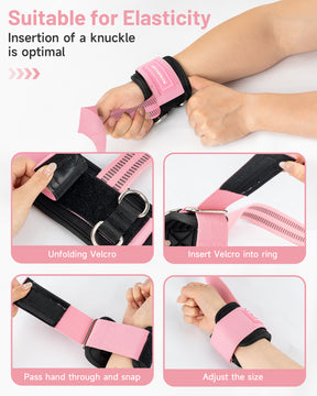 MANUEKLEAR Non-Slip Weightlifting Wrist Straps – D-Ring Gym Lifting Straps with Cushioned Support for Men & Women
