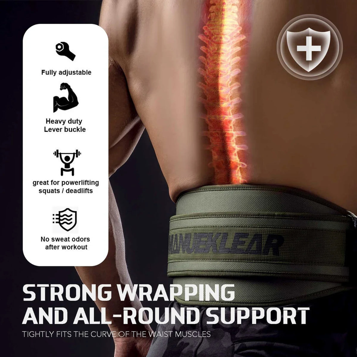 MANUEKLEAR gym weight belt