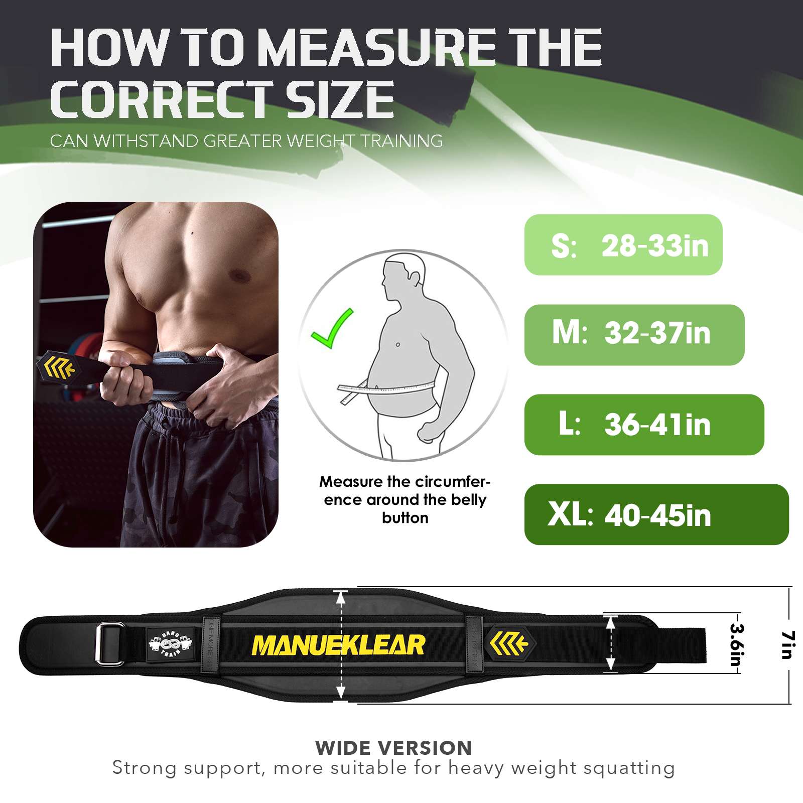 2023 Hot Sale Premium Weightlifting Belt for Men Women - 7.5 Inch