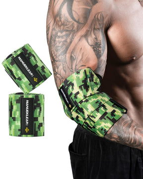 MANUEKLEAR Bench Press Elbow Sleeve Weightlifting for Men and Women, 40" Nylon Elbow Wraps for Weightlifting and Powerlifting