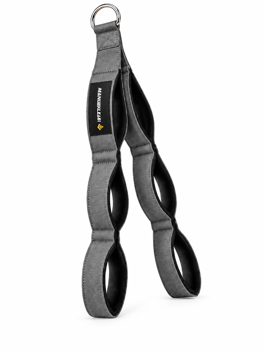 MANUEKLEAR 24-inch 3-grip tricep rope cable attachment in grey