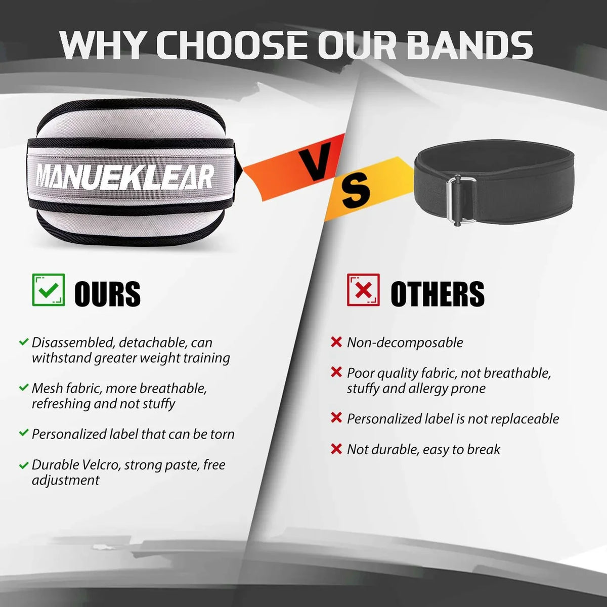 MANUEKLEAR gym weight belt