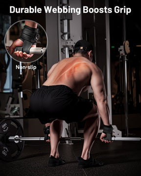MANUEKLEAR Non-Slip Weightlifting Wrist Straps – D-Ring Gym Lifting Straps with Cushioned Support for Men & Women