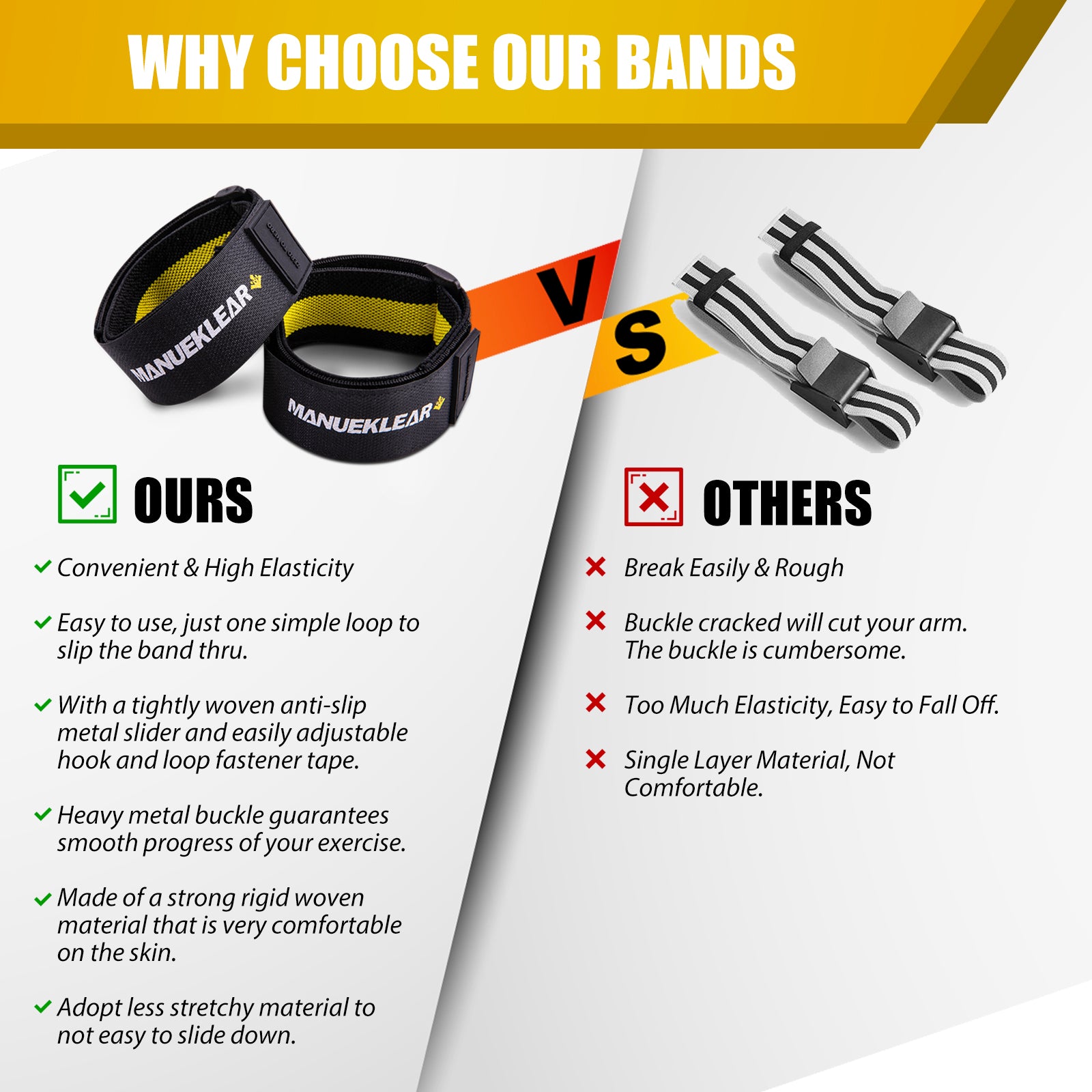 Blood Flow Restriction Bands for Muscle Growth – Occlusion Training Straps for Arms & Legs