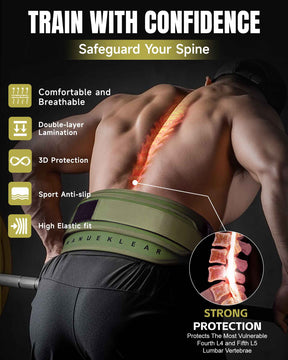 MANUEKLEAR 2-in-1 Weightlifting Belt | 36.7" Rope | Double-Layer for Gym