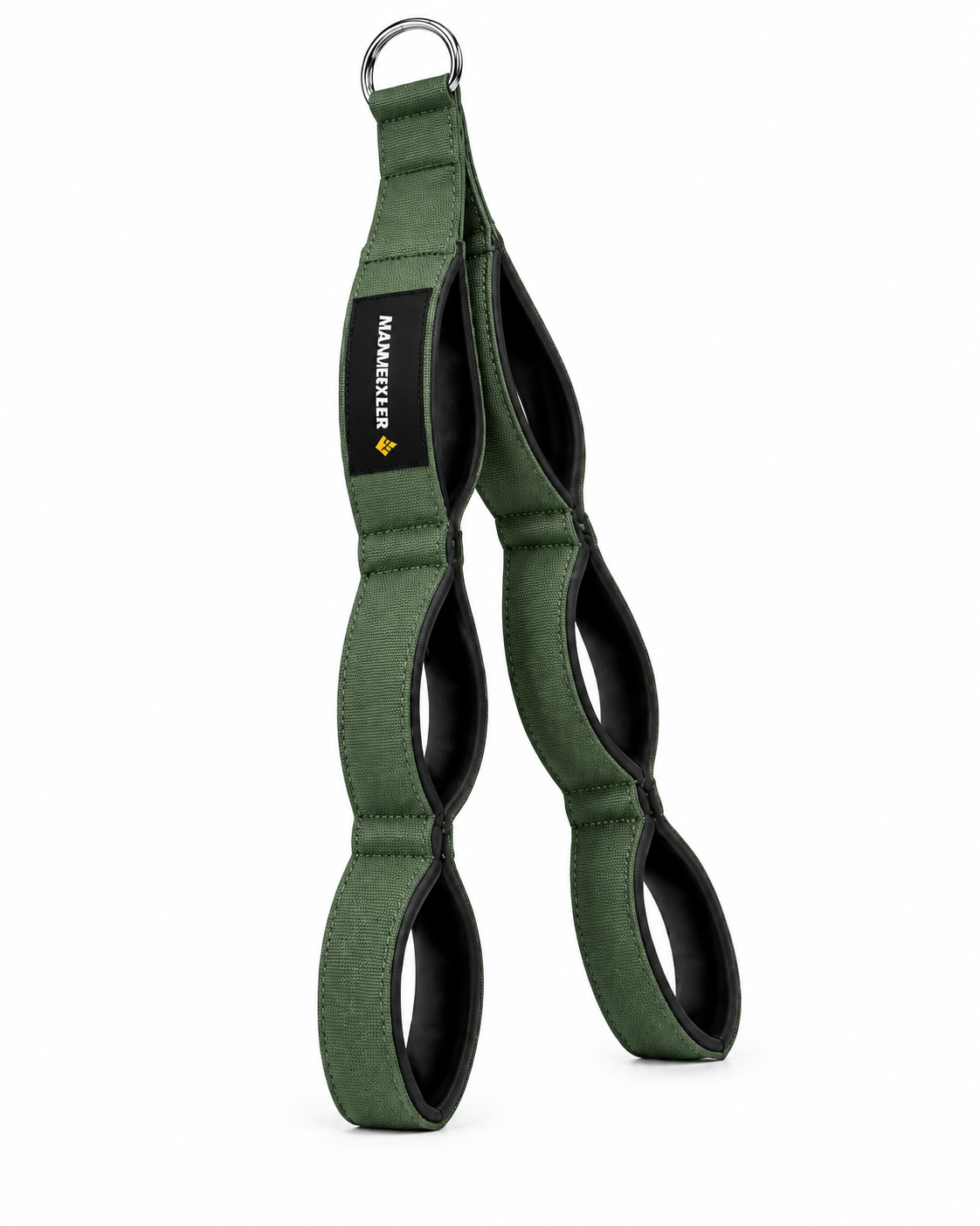 MANUEKLEAR 24-inch 3-grip tricep rope cable attachment in green