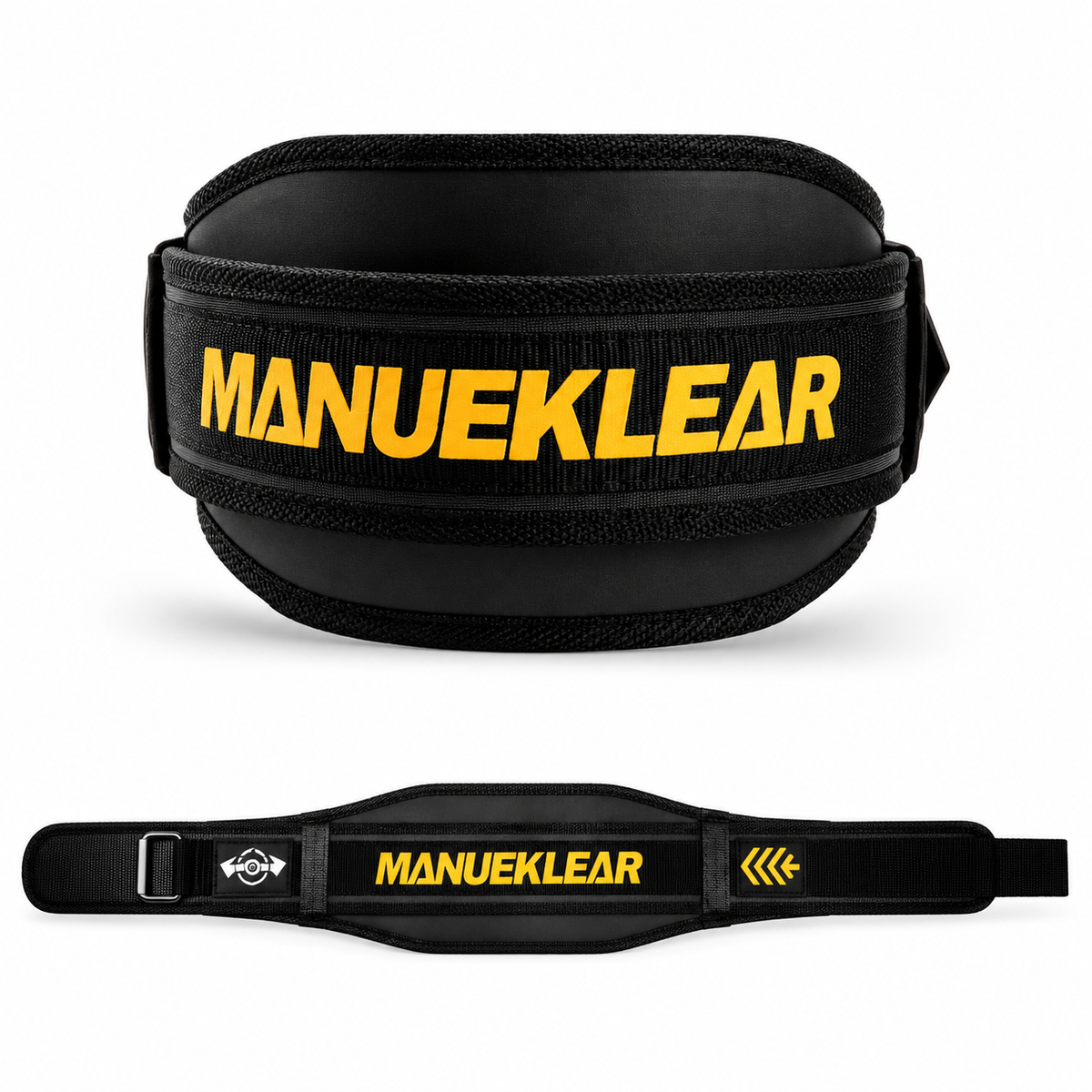 MANUEKLEAR breathable core-support lifting belt in midnight black