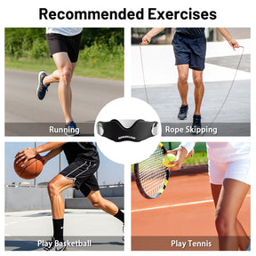 MANUEKLEAR V-Shaped Patella Bands, Adjustable Flex Wrap Patellar Tendon Support Strap for Men Women, Silicone Patella Knee Straps Suitable for Pain Relief Running Hiking Basketball, (2pcs)