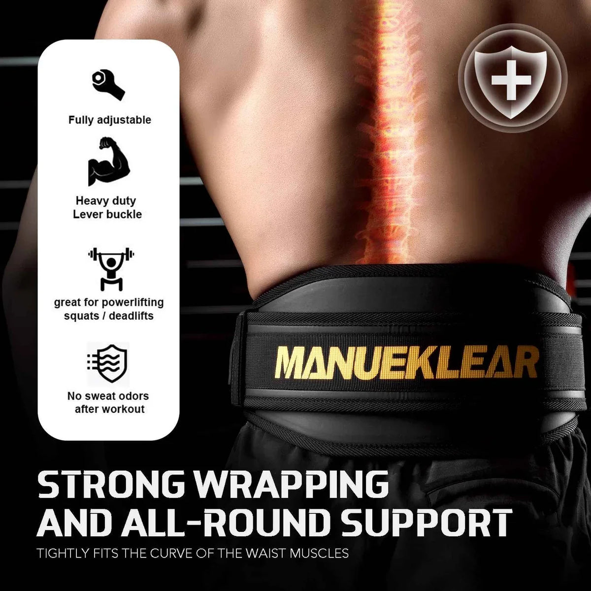 MANUEKLEAR gym weight belt