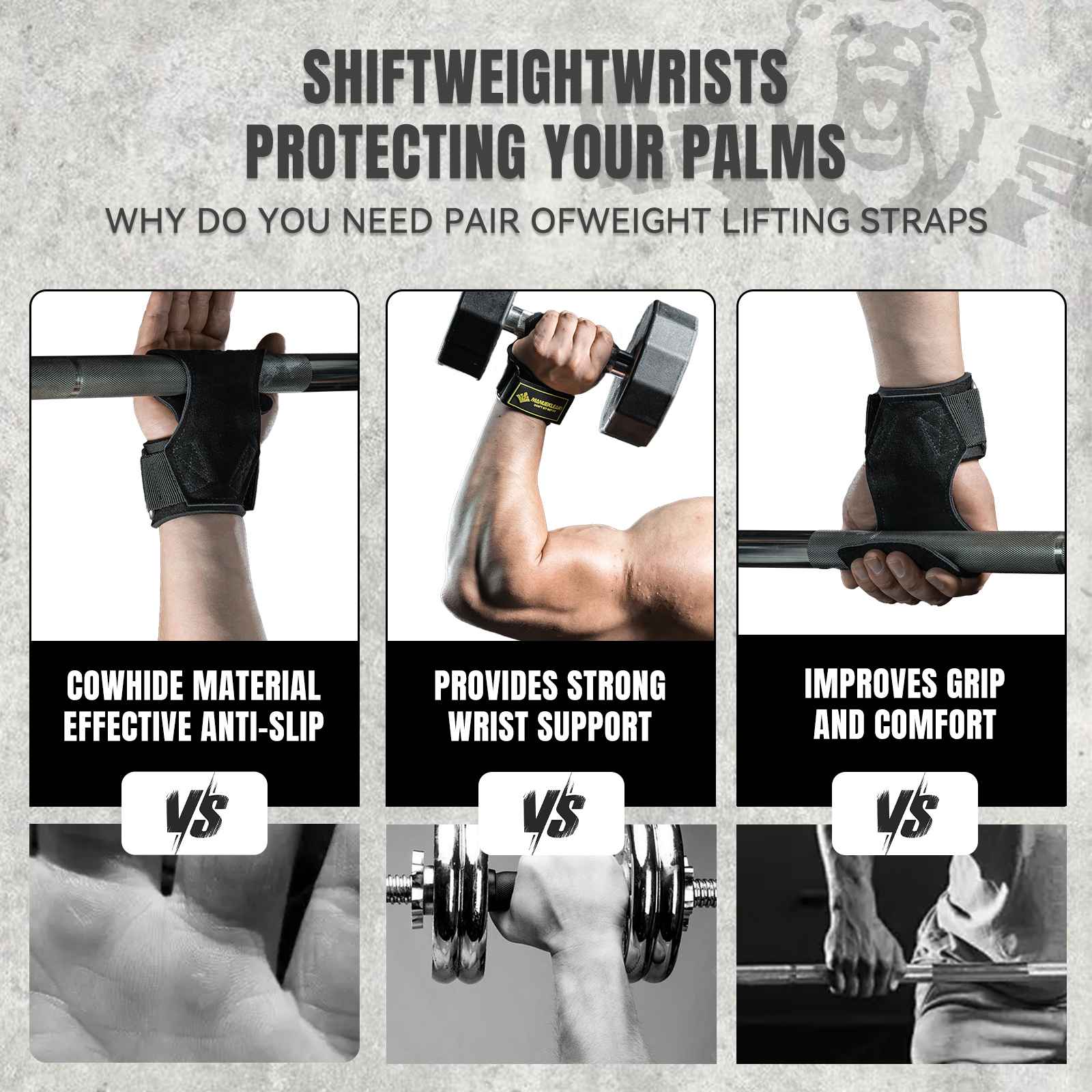 Hot Sale Weightlifting Wrist Straps For Men and Women
