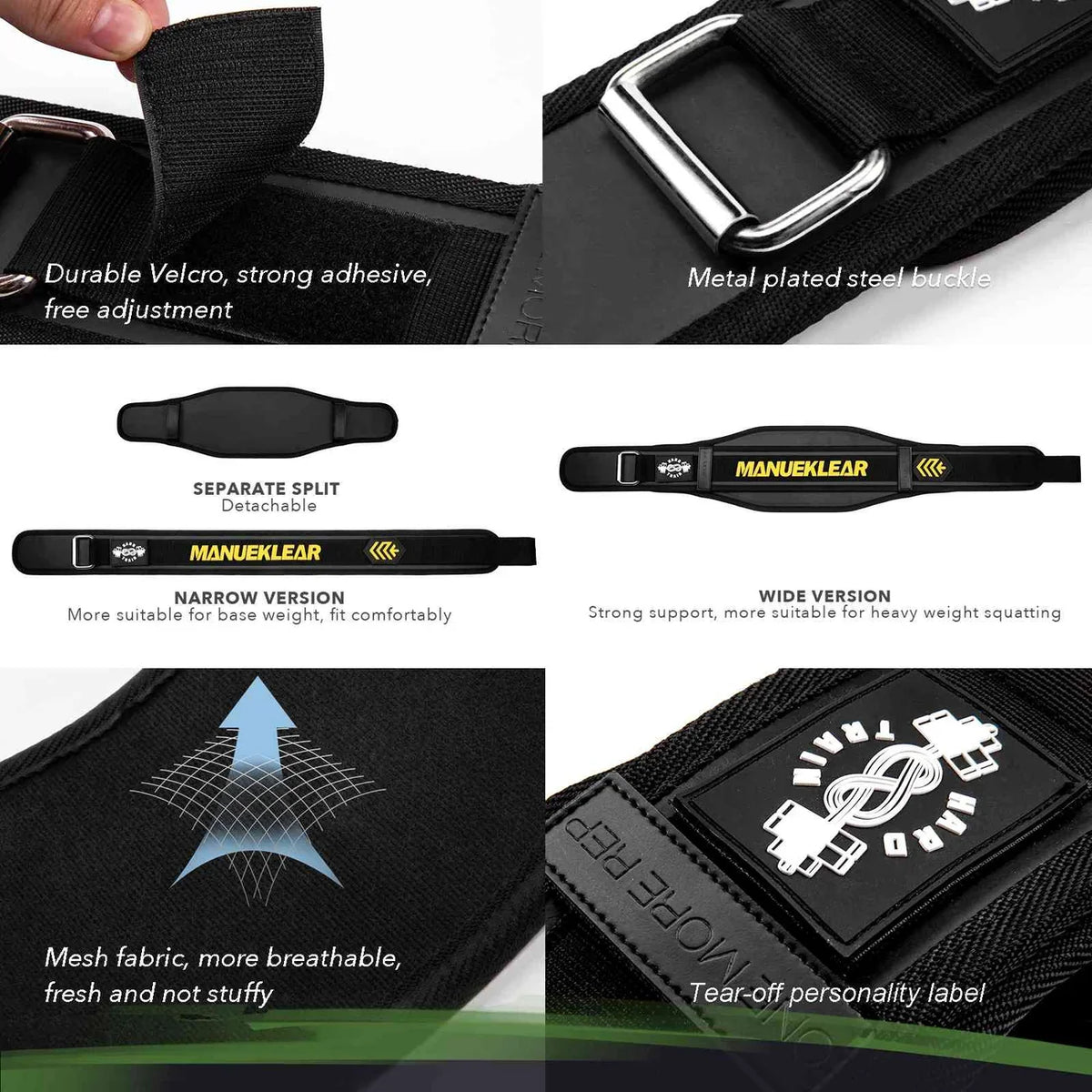 MANUEKLEAR gym weight belt