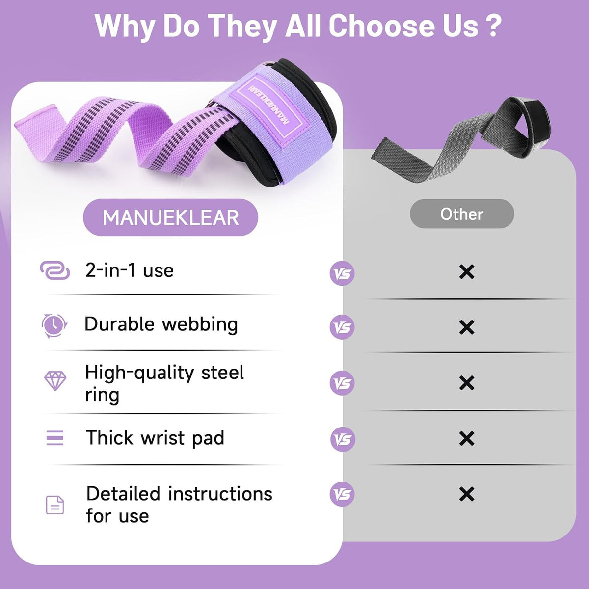 MANUEKLEAR cable machine straps