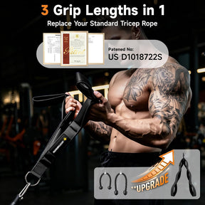 MANUEKLEAR multi-grip tricep rope