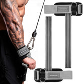 MANUEKLEAR D-ring lifting straps for cable machines in gray
