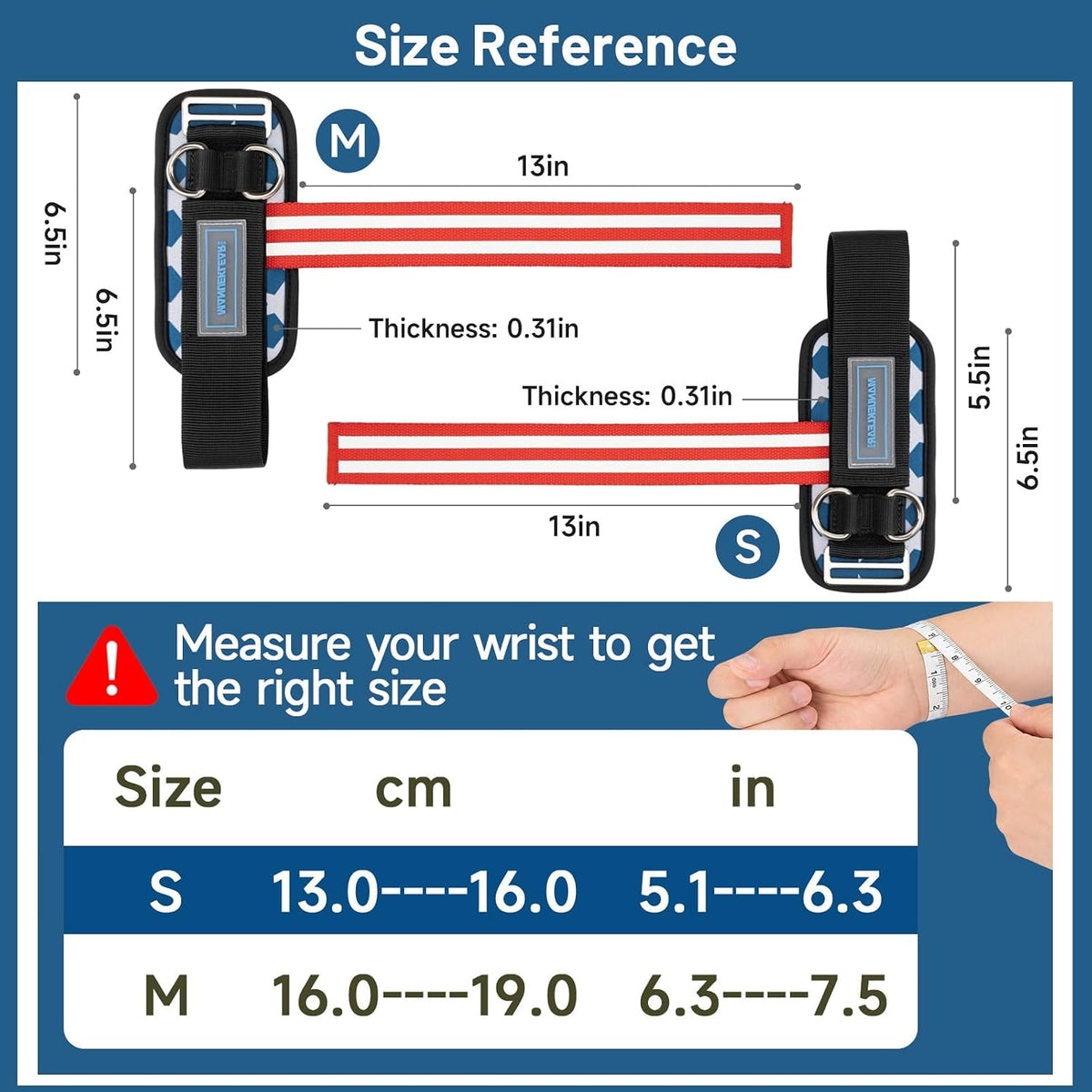 Wrist straps with D-rings