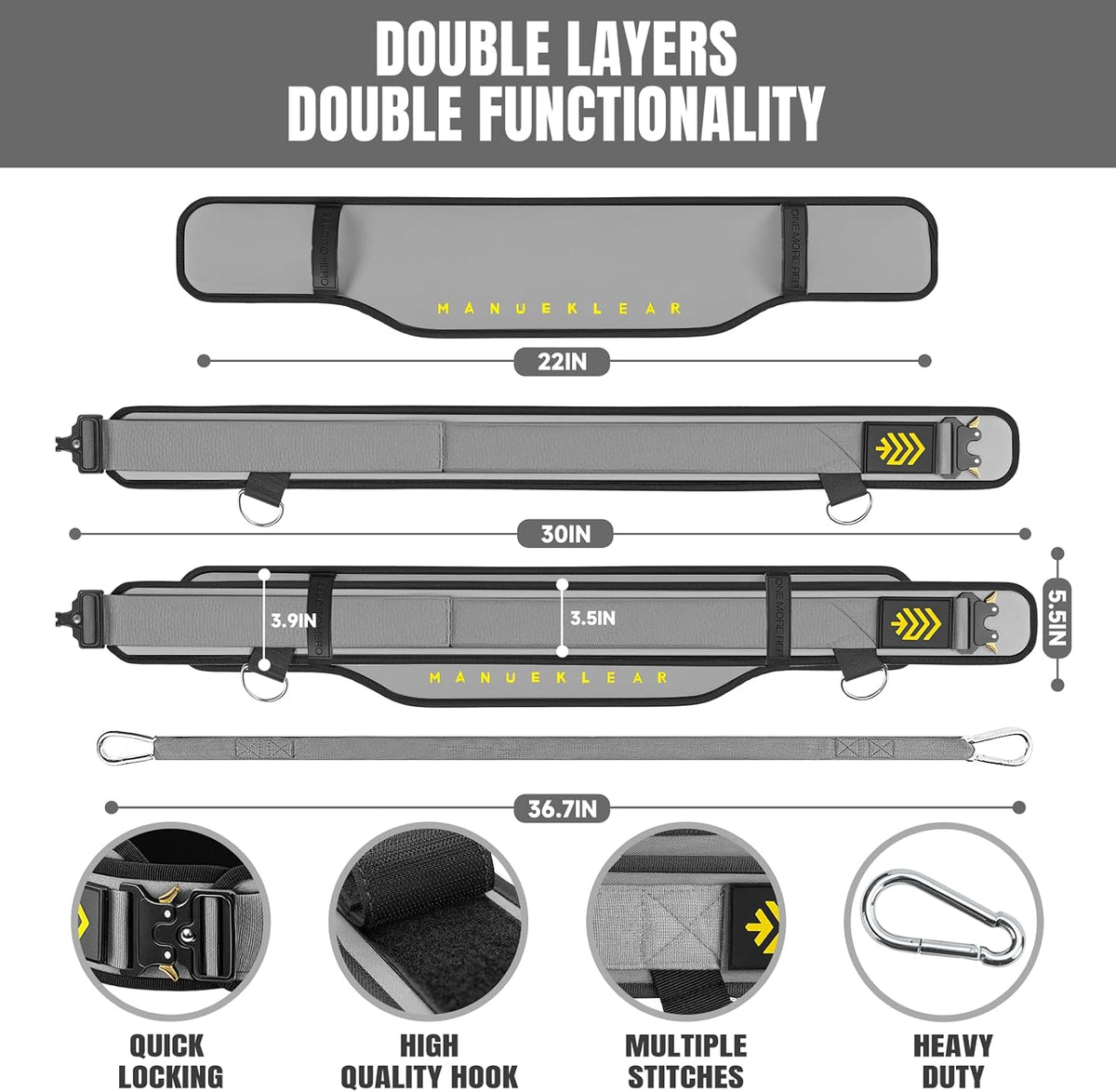 Adjustable belt for weighted dips