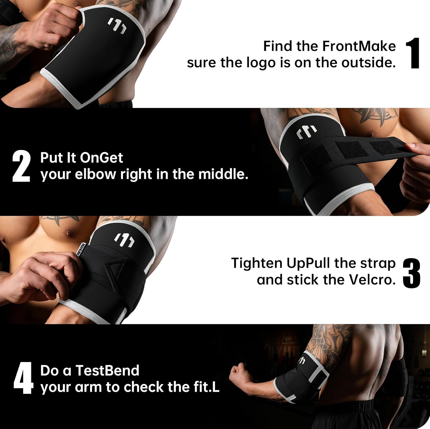 Adjustable Compression Elbow Wraps for Weightlifting(1 Pair)