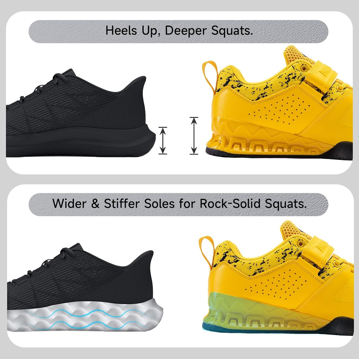 Shoes for weightlifting and squats