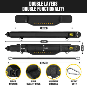 Adjustable belt for weighted dips
