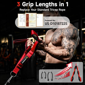 MANUEKLEAR multi-grip tricep rope