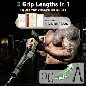 MANUEKLEAR multi-grip tricep rope