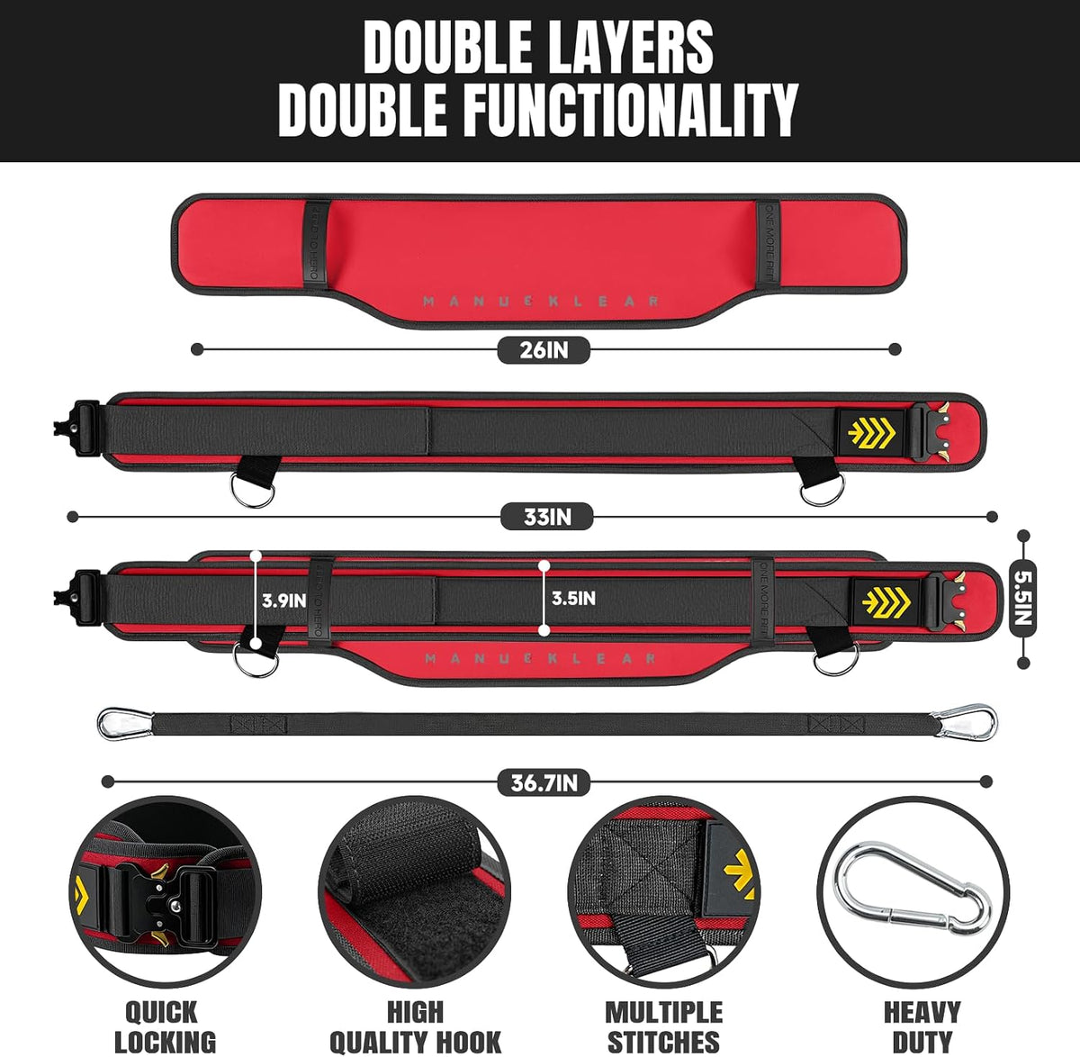 2-in-1 weighted dip belt