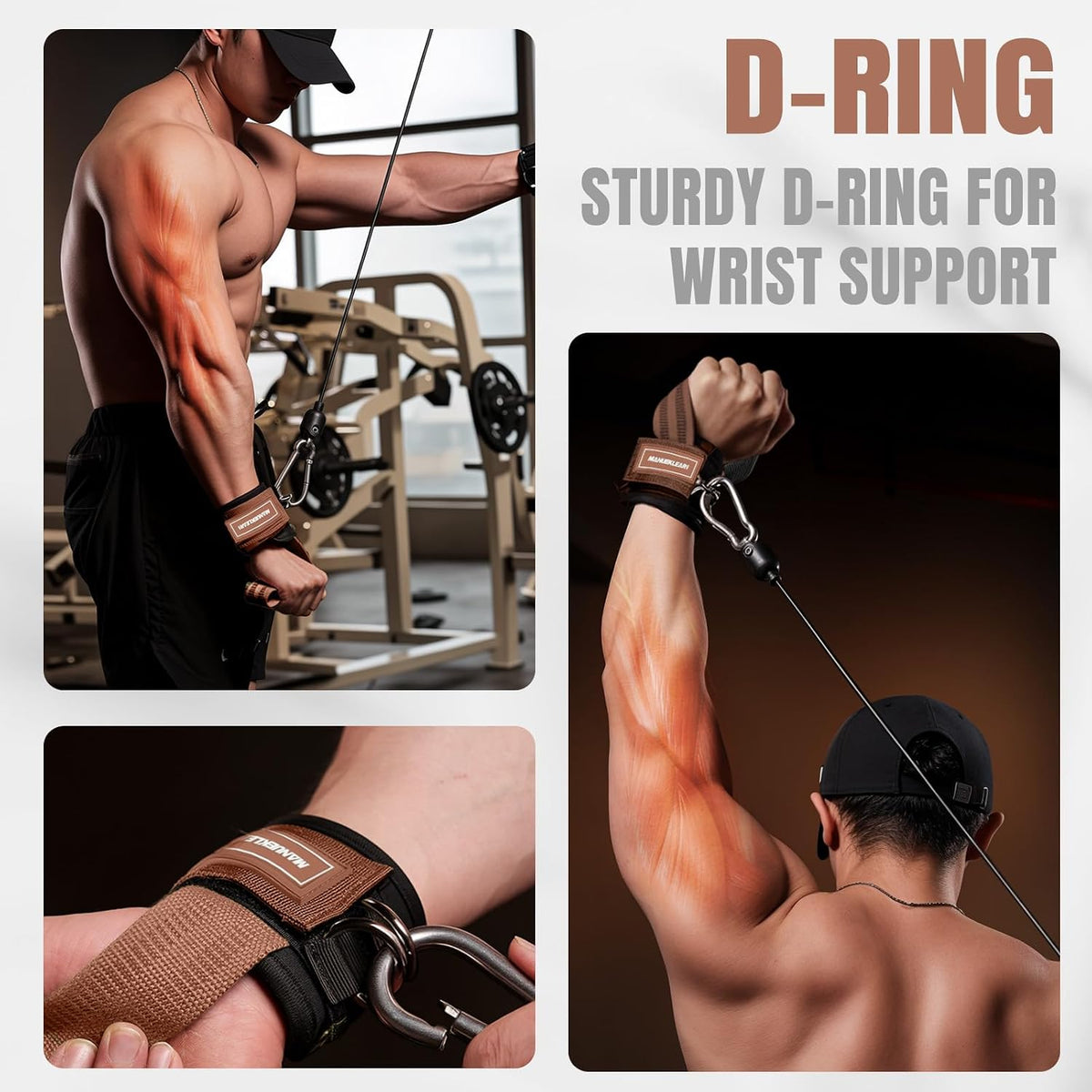 Wrist straps with D-rings