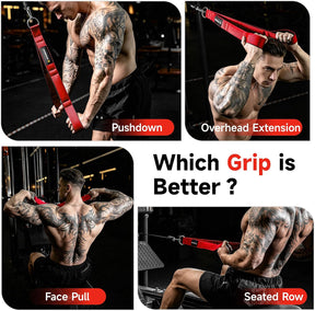 Cable machine tricep rope