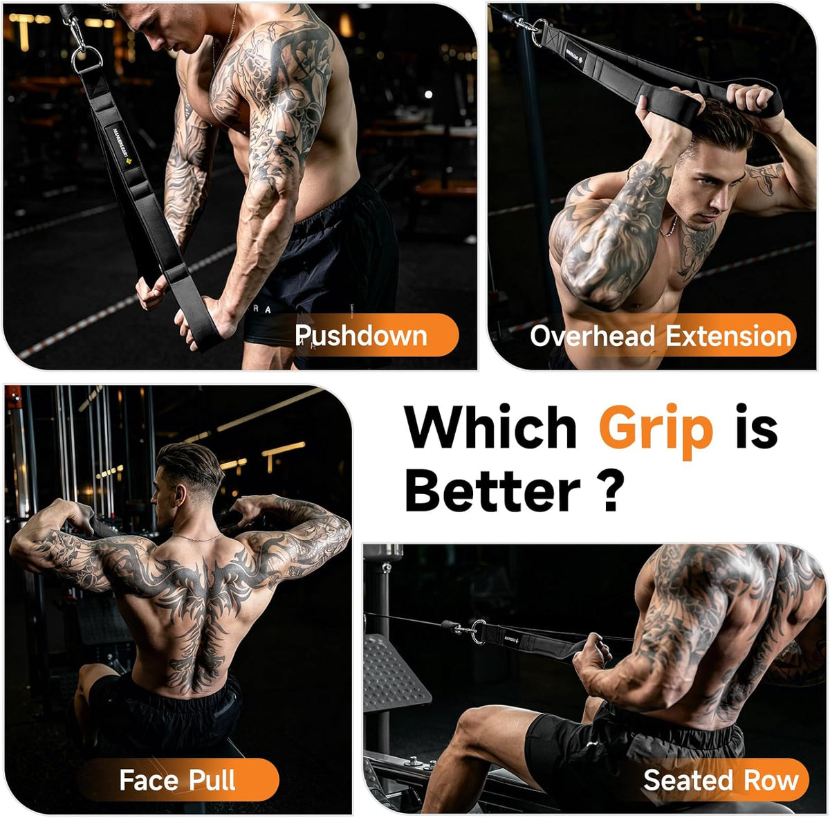 Cable machine tricep rope